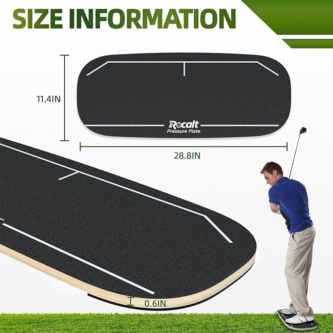 Rocalt Golf Pressure Plate, Golf speed trainer for Indoor Practice, Golf Training Aid &Golf Weight Shift Balance Board for Chipping and Hitting, Improving Strength & keep Tempo