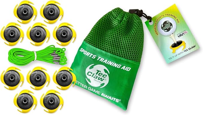 Tee Claw Golf Tee Holder, Great for Golf, Baseball and Softball for Putting Training Aid, Foot Placement, for Indoor and Outdoor Training, Made in USA