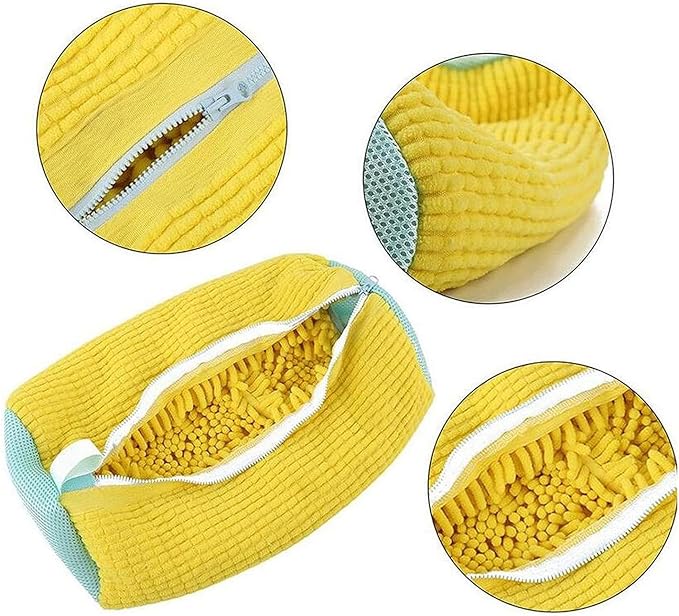 Shoe Washing Machine Bag Sole suds Magic Bag Laundry Shoes Bag (2pc Grey)