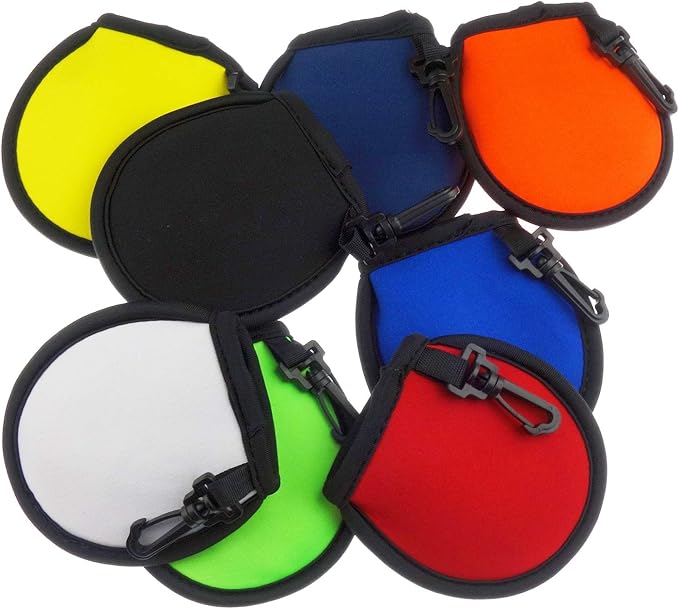 10 Pack Portable Pocket Golf Ball Washer Golf Ball Cleaner Pouch