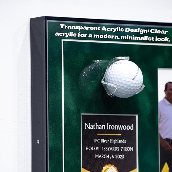 Golf Ball Wall Mount Display,Wall Holder Claw for Single Golf Balls ,Securely Mounts on Any Surface with Screws to Display Birdie, Eagle, Perfect Shot Milestone Balls | Golf Decor & Storage