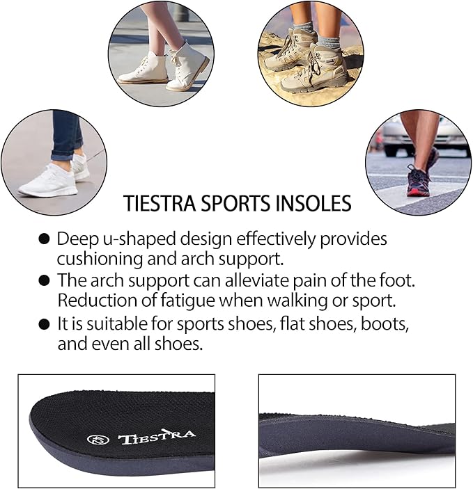 2 Pair-Insoles for Mens Memory Foam Shoe Inserts,Replacement Insoles for Work Boot Running Shoes-Shock Absorption and Cushion for Feet Relief,Comfort Inner Soles for Everyday Use Black 46EU/US13