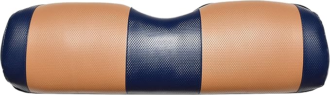 Seat Cover Replacement for Yamaha Drive or G-29 Golf Cart - Front Bench Seat - Premium Marine Vinyl - 5 Panel Stitching - Staple On Installation - Two-Tone Golf Cart Seat Covers (Blue & Tan)
