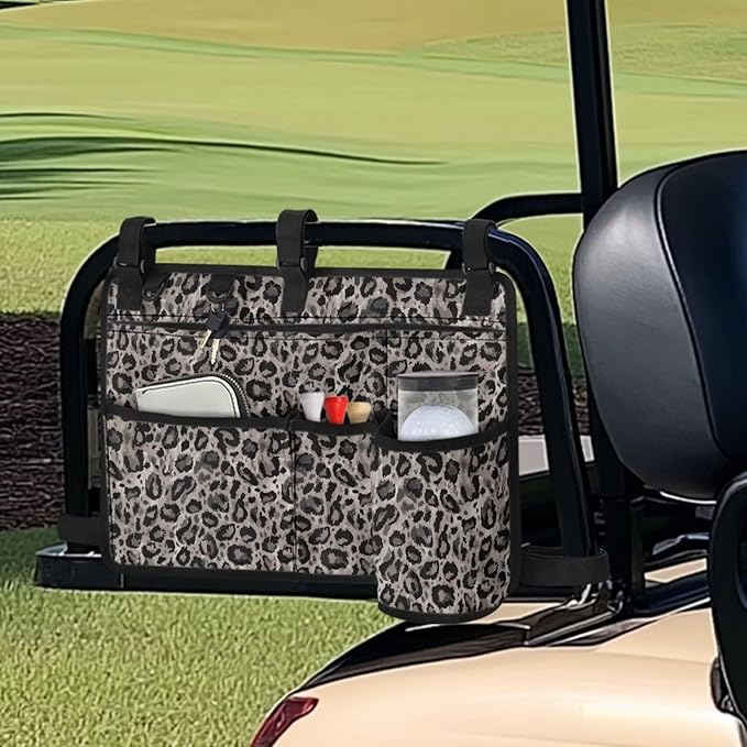 Fashion Golf Cart Rear Seat Organizer Lightweight Storage Bag Accessories for Club Car, Wheelchair and Walker