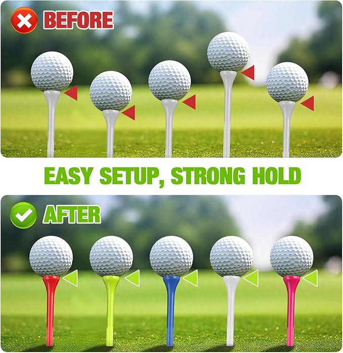 T TGBROS Golf Tee Height Tool with 50 Ground Spikes, Adjustable Tee Setter for Consistent Shots, Golf Training Aid for Drivers & Irons, Precision Tee Height Adjuster for All Skill Levels
