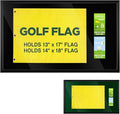 17.5'' x 28.5'' Golf Flag Frames for 13'' x 17'' and 14'' x 18'' Golf Flags Wood Photo Frame Collection Sport Collector Memorabilia for Retirement Birthday Gifts, Flag Not Included (Black)