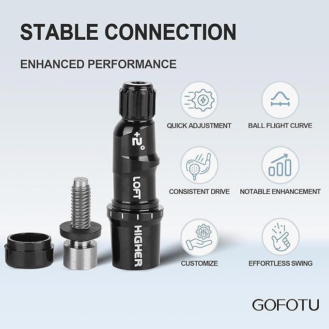 Golf Shaft Adapter Sleeve .335 Tip Driver Fairway RH Compatible with Taylormade M1 M2 M3 M4 M5 M6 SIM SIM2 R15 QI10, Qi35 Stealth2, Stealth,BRNR Mini Driver Black