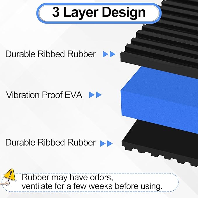 8 Pack Anti Vibration Pads for Washing Machine 4"x4"x7/8", Sound Isolation Vibrating Pad Ribbed Rubber Damping Mat EVA Center for Air Compressors, Conditioner, Treadmill, HVAC Washer Dryer
