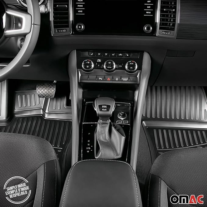 OMAC Custom Floor Mats & Cargo Liners for VW Golf GTI MK7 2015-2021 Black 5 Pcs