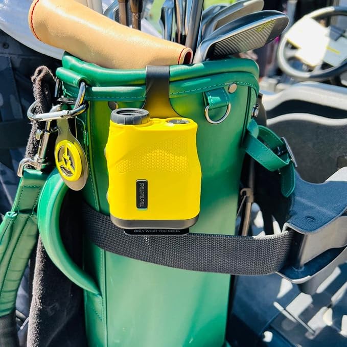 TecTecTec Golf Bag Metal Clip for Rangefinder - Golf Metal Landing Pads for Strong Hold - Rangefinder Straps Bag Clip - Gear Organizer Accessories for Quick Use - Gift