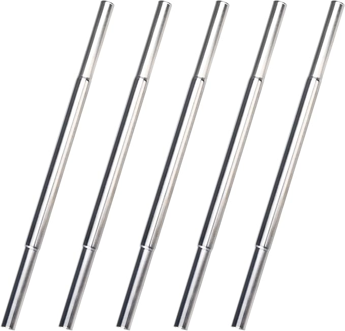 5PCS Golf Club Extensions Steel Shaft Iron Length Extension Kit Repair Replacement, Silver