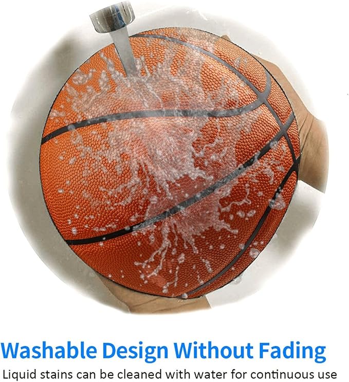 Basketball Ball Fun Sport Round Mouse Pad, Small Gaming Mousepad with Stitched Edge, Non-Slip Rubber Base Mouse Mat Office Desk Accessories for Laptop Computer Decor 7.9 X 7.9 Inch