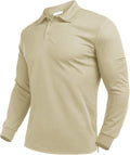 Deyeek Men's Polo Shirts Long Sleeve Golf Polo Shirts for Men Quick Dry UPF 50+ Sun Protection Polos Casual Collared Shirts