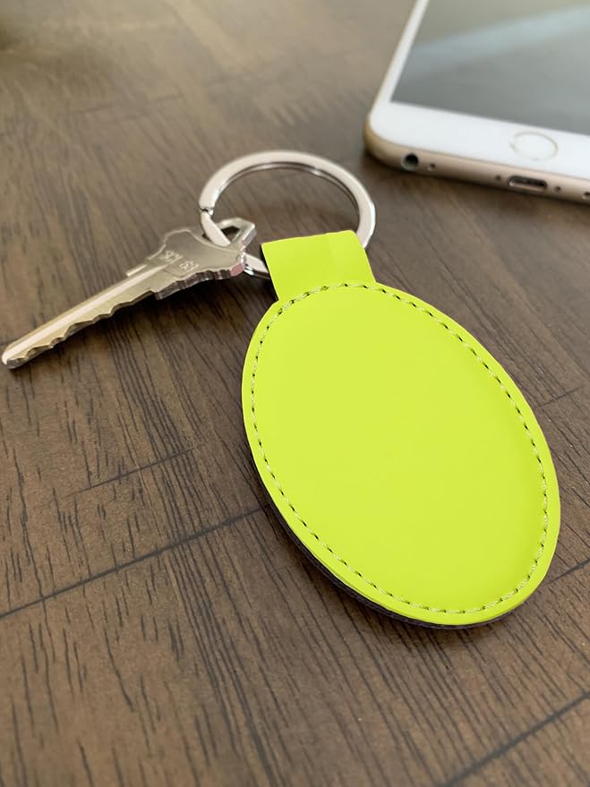 LaserGram Oval Keychain, Disc Golf, Personalized Engraving Included