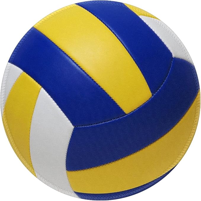 Realistic Volleyball Ball Round Mouse Pad, Small Gaming Mousepad with Stitched Edge, Non-Slip Rubber Base Mouse Mat Office Desk Accessories for Laptop Computer Decor 7.9 X 7.9 Inch