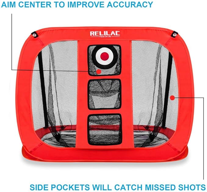 Pop Up Golf Chipping Net - Indoor/Outdoor Golfing Target Accessories for Backyard Accuracy and Swing Practice - Gifts for Men, Dad, Husband, Women, Kid, Golfers