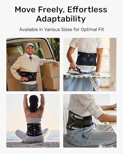 Back Brace for Lower Back for Women Men, Elastic Back Support Belt with 8 Stays for Lifting at Work, Breathable Soft Lumbar Support, Blue XL