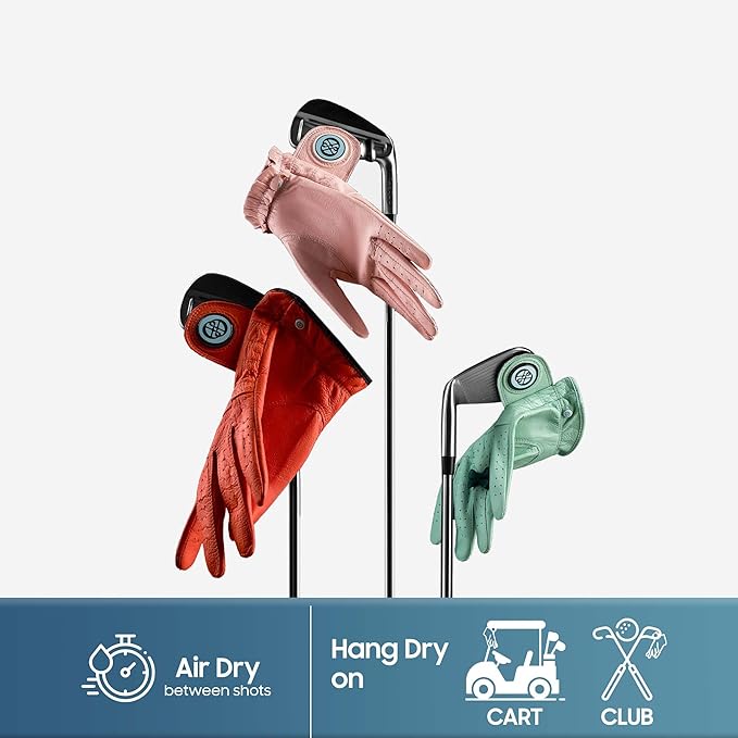 CLAPLEY Men’s Golf Glove – Premium Cabretta Leather with Magnetic Ball Marker, Breathable Design, Good Elasticity, Precious Gift for Golfers, Super Soft Feel, Left and Right Hand, Secure Fit