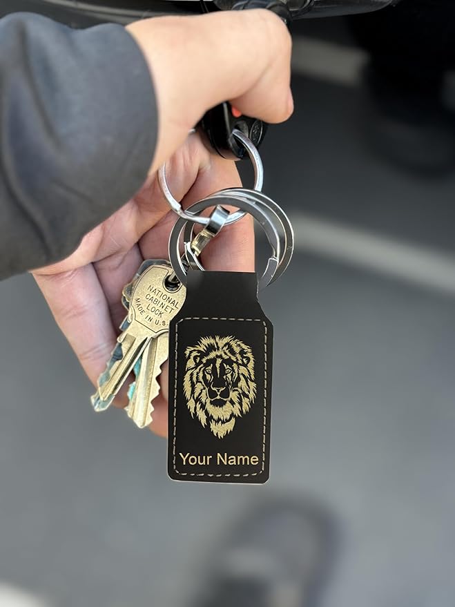 LaserGram Rectangle Keychain, Disc Golf, Personalized Engraving Included