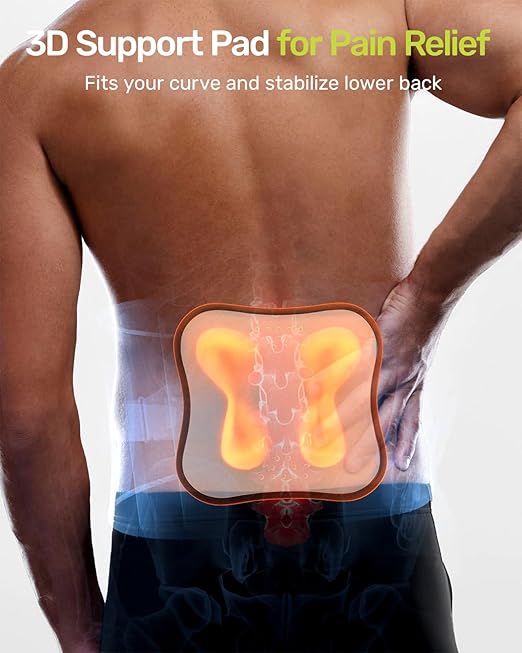 Lower Back Brace for Women, Back Belt Support for Men with 8 Stays, Soft Lumbar Support with Full Protection, Orange Size XXL