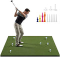 Pro Golf Hitting Mat 4'X5' | 2" thick Heavy Duty Nylon & Premium NBR Foam | Most Durable & Realistic | Superb Cushioning for Joint Protection | Accept Real Tee | No Residual | Indoor/Outdoor/Simulater