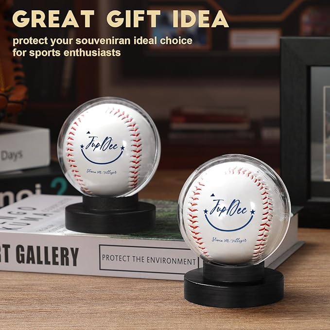 Baseball Display case Round Black