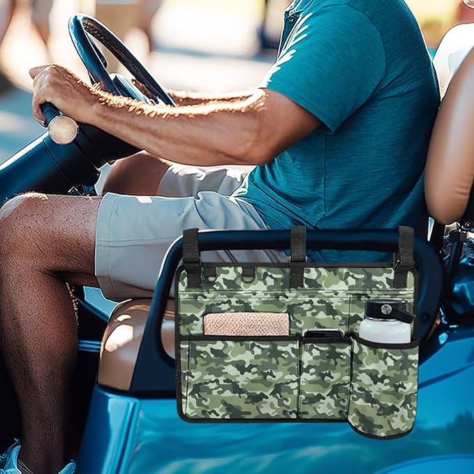 Fashion Golf Cart Rear Seat Organizer Lightweight Storage Bag Accessories for Club Car, Wheelchair and Walker
