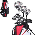 Aspire XD1 Men’s 14-Piece Golf Set – 460cc Titanium Driver, Wood, Hybrid, 6-PW Irons, Putter, Stand Bag, 3 Headcovers and Cover