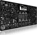 Wknoon. Extra Large Gaming & Office Mouse Pad (31.5" x 11.8") – Inspirational Quote About Science & Education Formulas Math Schematic Physics Equation, XXL Desk Mat with Durable Stitched Edges