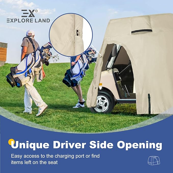 Explore Land Waterproof Golf Cart Cover Universal Fits for Most Brand 2/4/6 Passenger Car