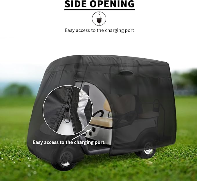 Golf Cart Cover,Waterproof Universal 6 Passenger Golf Cart Covers,Golf Cart Accessories for Outdoor Storage Protective - 156" L x 55" W x 79" H