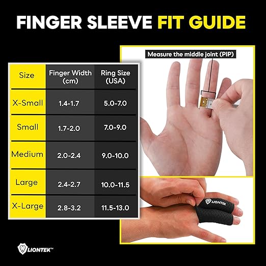 LIONTEK Double Flow Finger Sleeve V3 Pair — Joint Support & Compression for Activity, BJJ, Fitness, Volleyball, Basketball, and More