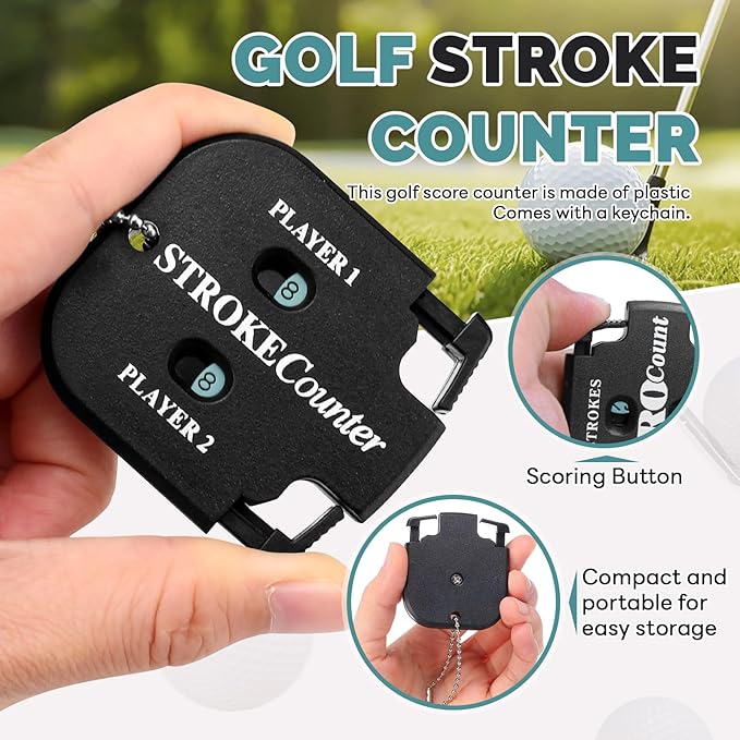 3 pcs Mini Golf Score Counter, Golf Stroke Counter for Glove, Golf Score Indicator for Golf Game Scorekeeper Outdoor Sport Scoreboard