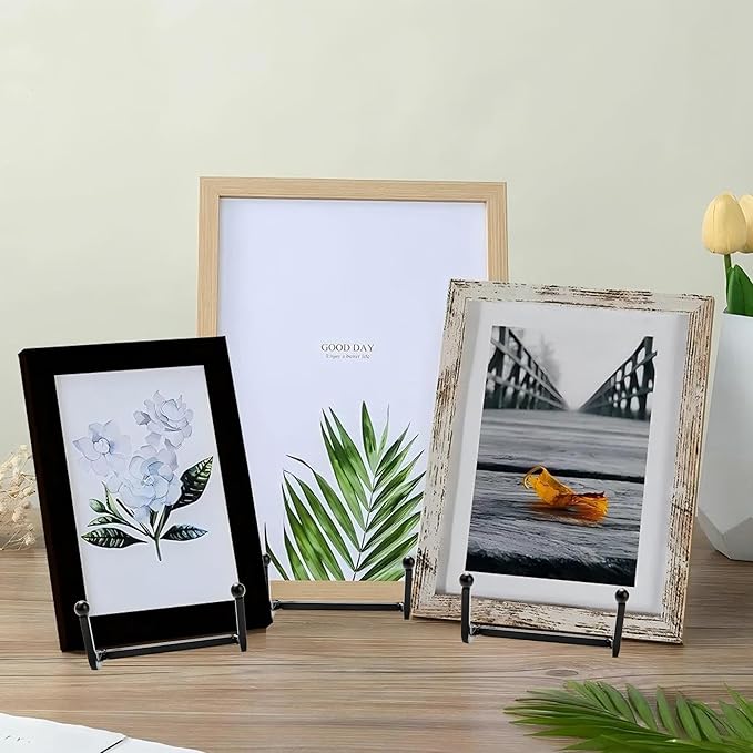 12 Pack 6"Plate Stands for Display,Metal Plate Holders Display Stands Can Be Used for Picture Stands,Book Stands for Display,Plate Display Stands,Easel,Photo Frame Stands,Plaque Stands,Desktop Stand.