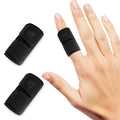 2PCS Finger Splints (No Metal Support) – Adjustable Compression Neoprene Finger Sleeves/Brace for Arthritis, Tendonitis & Pain Relief, Elastic Buddy Straps for Sports (Basketball, Tennis, Volleyball, Badminton) – Single Finger Design, M
