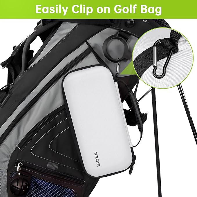 YOREPEK Golf Glove Holder with Removable Glove Shaper, Protective Hard Shell Golf Accessories Case Bag with 2 Dividers Fits Balls, Tees, Markers, Cool Gifts for Golfers