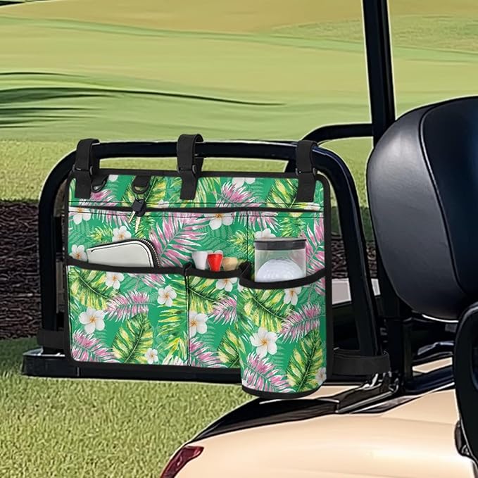 Fashion Golf Cart Rear Seat Organizer Lightweight Storage Bag Accessories for Club Car, Wheelchair and Walker