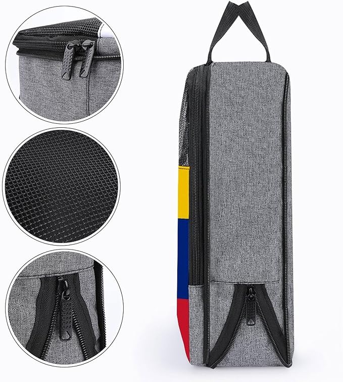 Portable Travel Shoe Bag with Zipper Foldable Sneaker Shoe Organizer Bag Venezuela Flag Lightweight Sneaker Bags