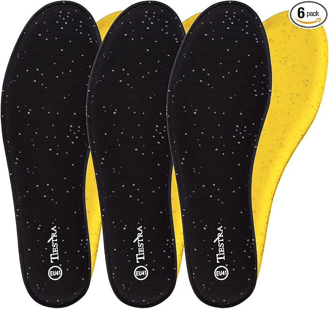 3 Pair -Shoe Inserts for Womens Memory Foam Insoles,Replacement Insoles for Work Boots Running Shoes, Cushion Shock Absorbing for Foot Pain Relief, Comfort Breathable Inner Soles Black 40EU,US9