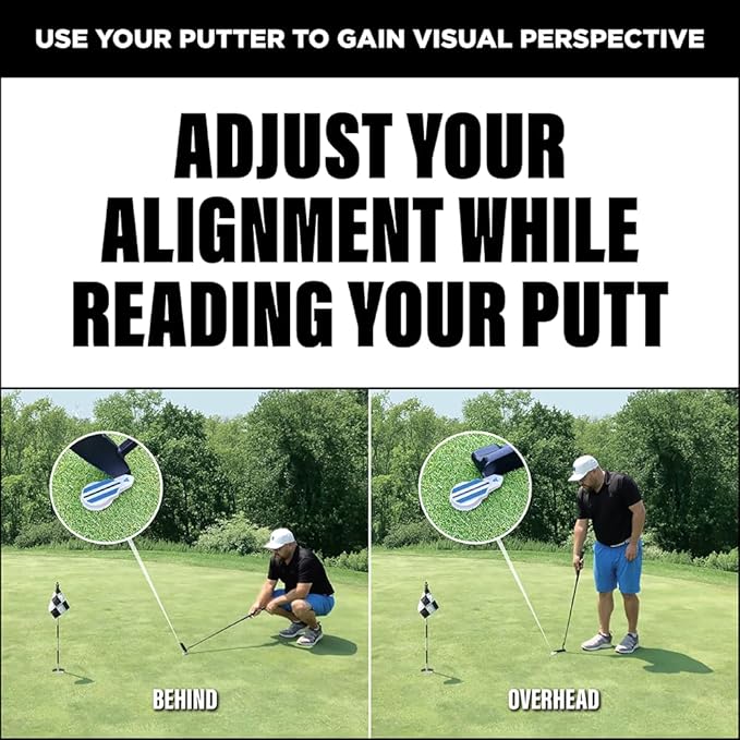 Putting Alignment Aid Tool - Golf Ball Marker - Rotate to Aim - Golf Gift Accessory for Men & Women Golfers - USGA Compliant