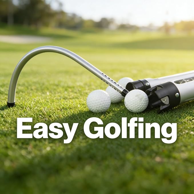 Golf Ball Retriever Tube Aluminium Alloy for 23PCS Balls, Golf Ball Picker with Comfortable Grip - Durable Material, Easy Ball Collection for Outdoor Practice
