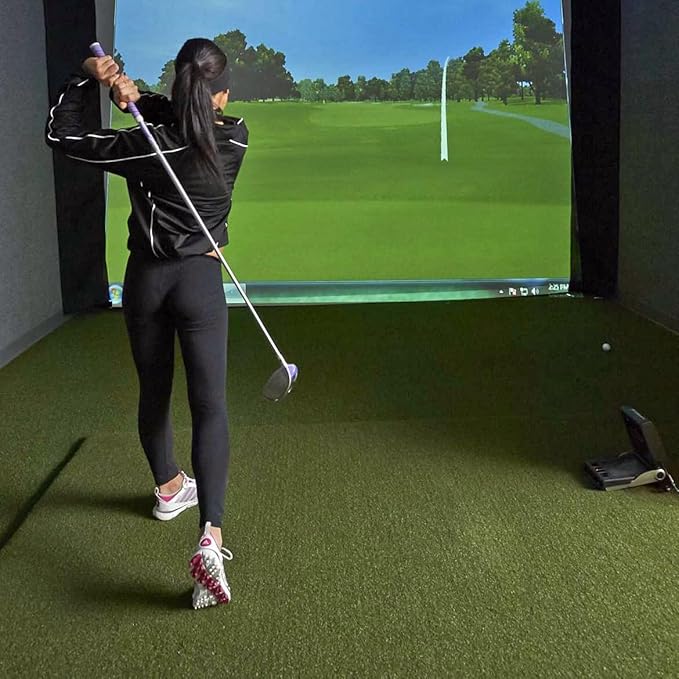 The Original Country Club Elite® by Real Feel Golf Mats® 5' X 8' Simulator Size Golf Mat | Heavy Duty Commercial Practice Mat | Accepts A Real Tee | Swing Down and Through | Indoor/Outdoor