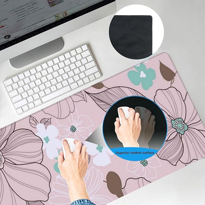 Majestic Whale Gaming Mouse Pad, Office Desk Mat, Anti-Slip Rubber Base Cool Aesthetic Mouse Pads for Computer Laptop Keyboard School Home Desktop Gamer Home Accessories Decor 31.5" x 11.8"