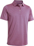 Golf Shirts for Men Dry Fit Short Sleeve Print Performance Moisture Wicking Polo Shirt