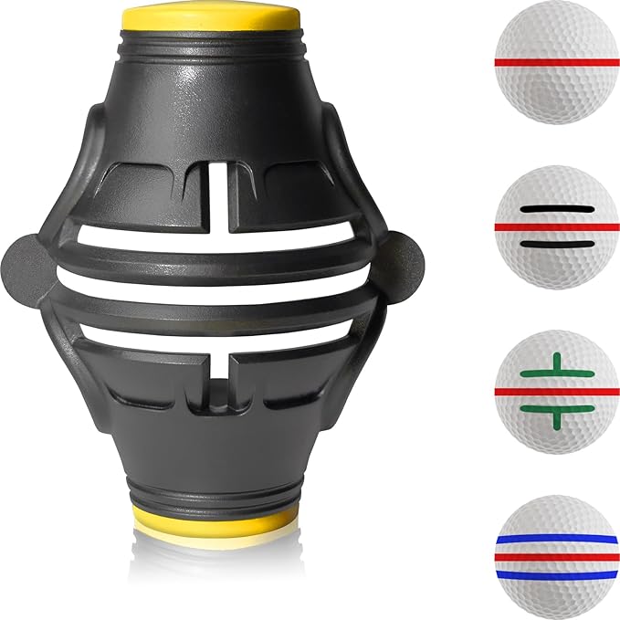 1 Pack 360° Triple Line Golf Ball Marker，Golf Ball Line Marker Tool，Golf Ball Marker Stencil，Alignment Ball Marker，Golf Accessories