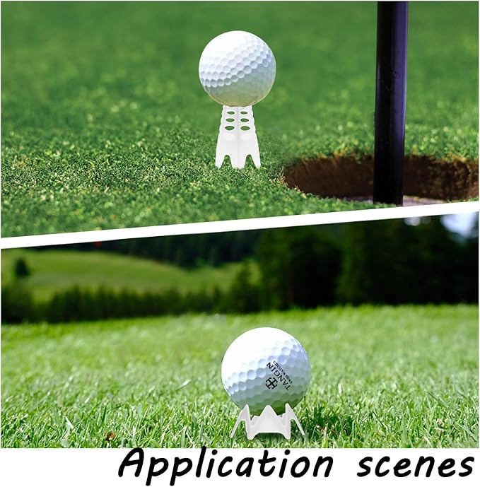 Golf Simulator Tees, Plastic Indoor Golf Mat Tees Practice Turf and Driving Range Winter Golf Tees (18 Pcs)
