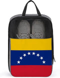 Portable Travel Shoe Bag with Zipper Foldable Sneaker Shoe Organizer Bag Venezuela Flag Lightweight Sneaker Bags