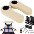 XUANYUDG0769 Golf Cart Armrest with Cup Holder for EZGO TXT Club Car DS Precedent and Yamaha Rear Seat Kit, Upgrade Support Frame/No Need Drilling Arm Rest