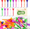 FINGER TEN Unbreakable Golf Tees Plastic 3 1/4 inch Value 50/100 Pack, Low Friction & Low Ball Spin Long Tees to Improve Distance & Accuracy, Durable Tees with Assorted Colors to Practice