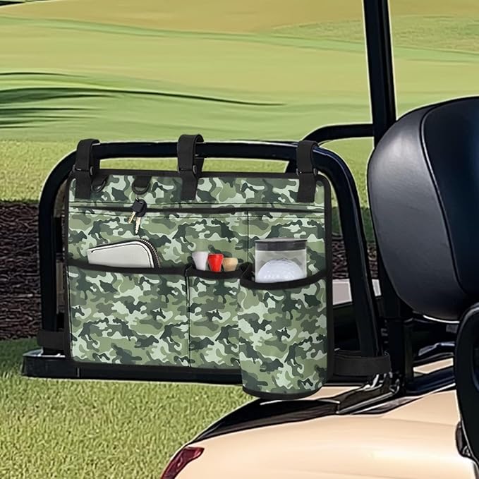 Fashion Golf Cart Rear Seat Organizer Lightweight Storage Bag Accessories for Club Car, Wheelchair and Walker